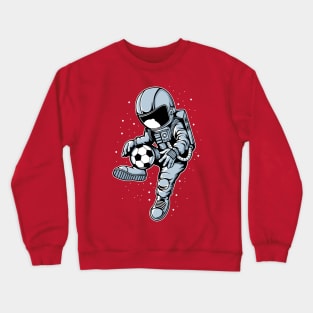 astronaut playing soccer Crewneck Sweatshirt